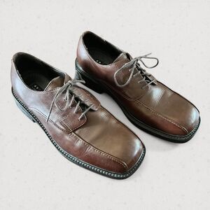 Axcess Mens Dress Shoes Size 11 MED Leather Brown Bilborne RN 73277 Claiborne